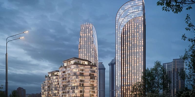 Лобби и благоустройство Upside Мосфильмовская
